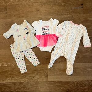 🌸 Carter’s Baby Girl Lot Bundle Size 6 months